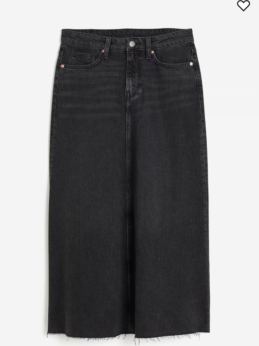 H&M Feather Soft Black Denim Skirt